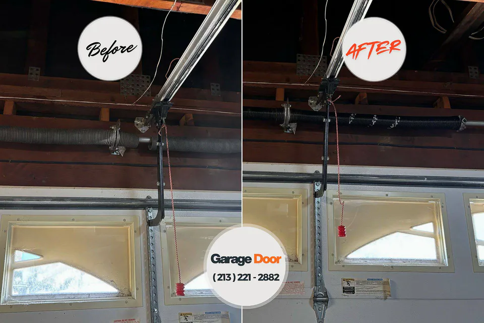 Before and after: garage door repair Convoy, OH